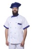 Bluza kucharska dwukolorowa krótki rękaw bordo XL-16551