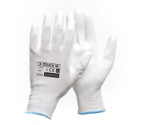 Rękawice robocze X-TOUCH WHITE poliuretan