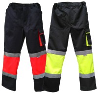 Spodnie robocze do pasa odblaskowe HI-VIZ
