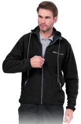 Bluza z polaru HOOD czarna z kapturem