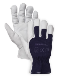 Rękawice HAND FLEX  kozia skóra niebieskie