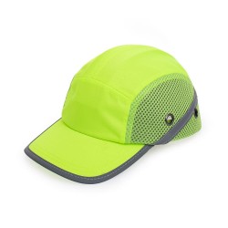 Czapka Kask Antyskalpowa z Daszkiem Żółta