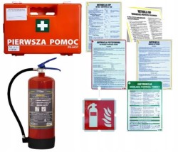 Gotowy Zestaw BHP Gastro+ : Apteczka, Gaśnica, Instrukcje