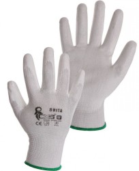 Rękawice robocze BRITA poliuretanowe białe CXS