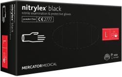 Rękawice nitrylowe MERC BLACK czarne