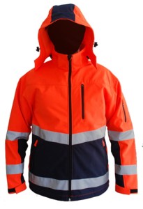 Kurtka Softshell SNOW HAWK ostrzegawcza pom. r.L