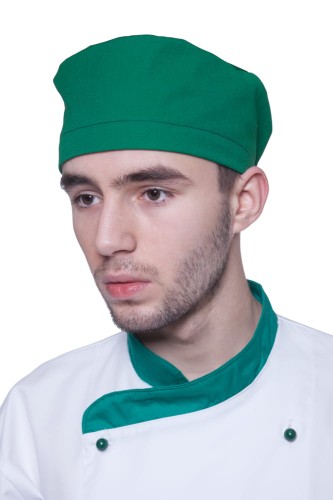 Czapka kucharska krótka z regulacją błękitna-15526