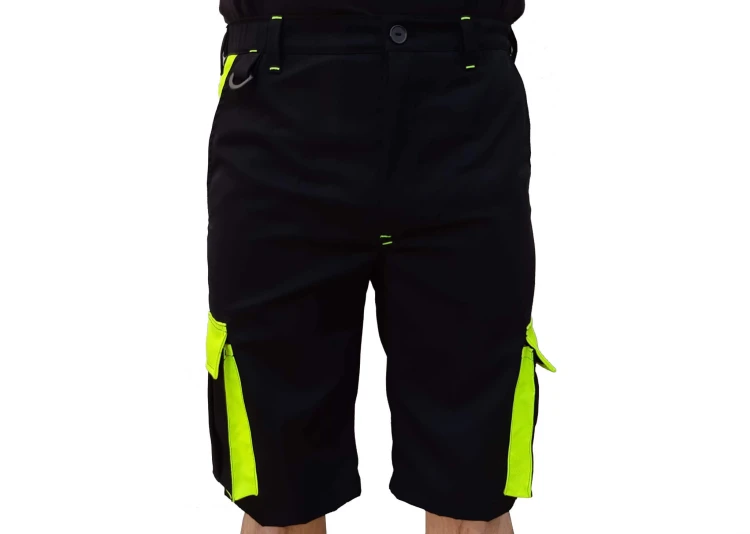 Spodnie krótkie dwukolorowe wygodne z kieszeniami - zdjęcie 2