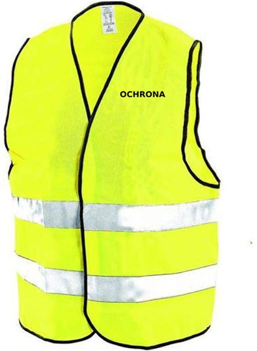 Kamizelka ostrzegawcza z nadrukiem OCHRONA - zdjęcie 3