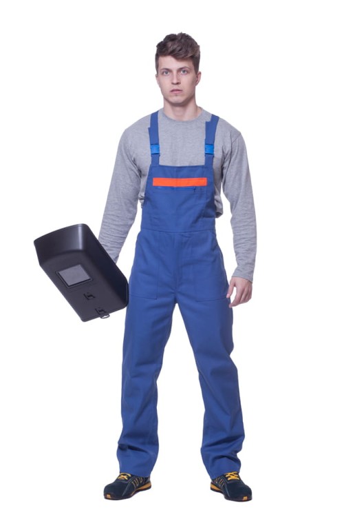 Spodnie robocze ogrodniczki z tkaniny trudnopalnej - zdjęcie 14