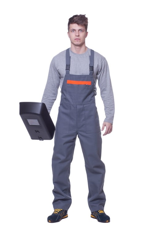 Spodnie robocze ogrodniczki z tkaniny trudnopalnej - zdjęcie 23