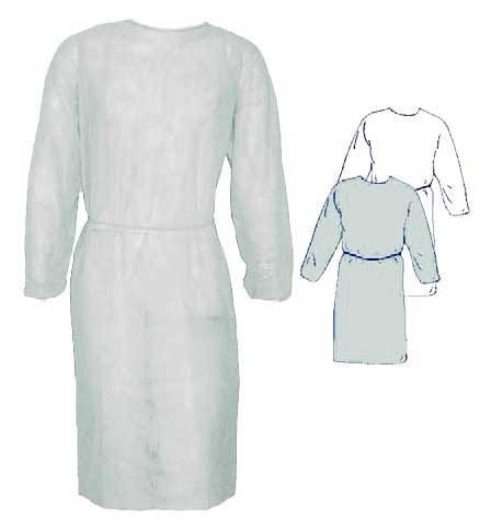 Kitel fartuch jednorazowy biały/zielony - zdjęcie 2