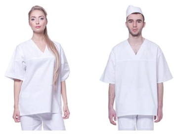 Przewiewna bluza piekarska 100% bawełna TM Progress krótki rękaw