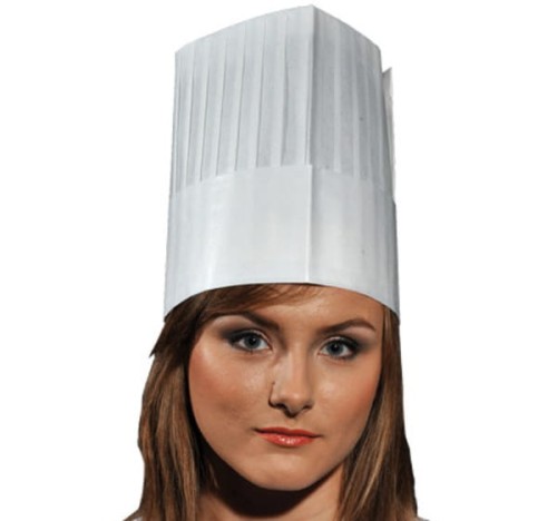 Czapka kucharska papierowa-wysoka-48