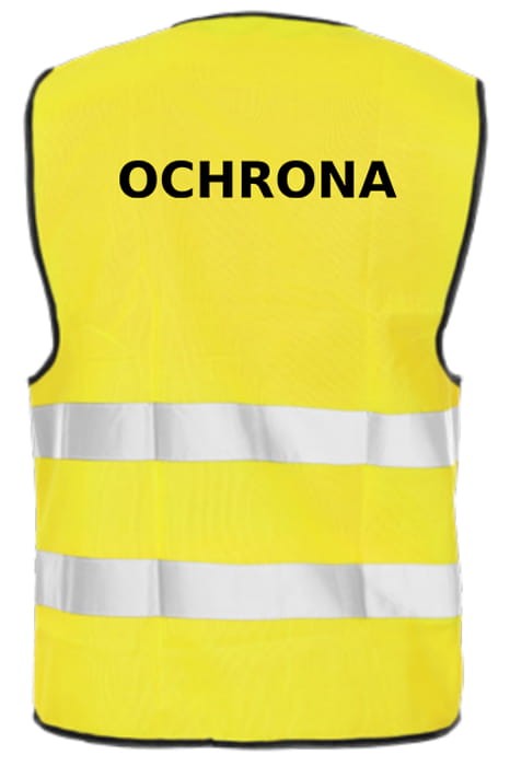 Kamizelka ostrzegawcza z nadrukiem OCHRONA - zdjęcie 5