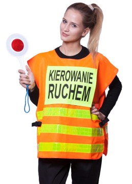 Kamizelka ostrzegawcza odblaskowa Kierowanie Ruchem