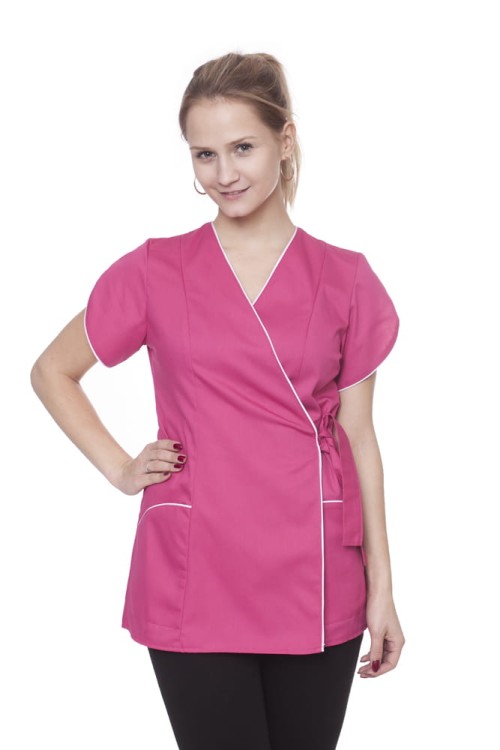 Fartuch elanobawełna  YOKO czarny z białą lam. XL-17309