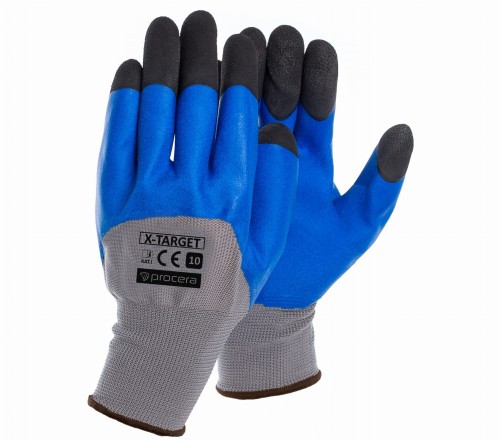 Rękawice robocze powlekane lateksem X-TARGET r.10-10798