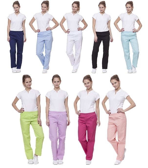 Spodnie medyczno-gastronomiczne damskie błękit M-12613