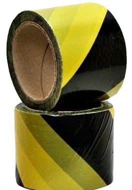 Taśma ostrzegawcza 100 mb żółto-czarna-2694