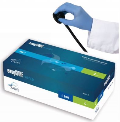 Rękawice nitrylowe easyCARE niebieskie