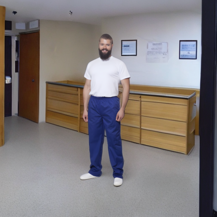 Elastyczne spodnie medyczne i gastronomiczne na gumkę TM Progress z 3 kieszeniami - zdjęcie 4