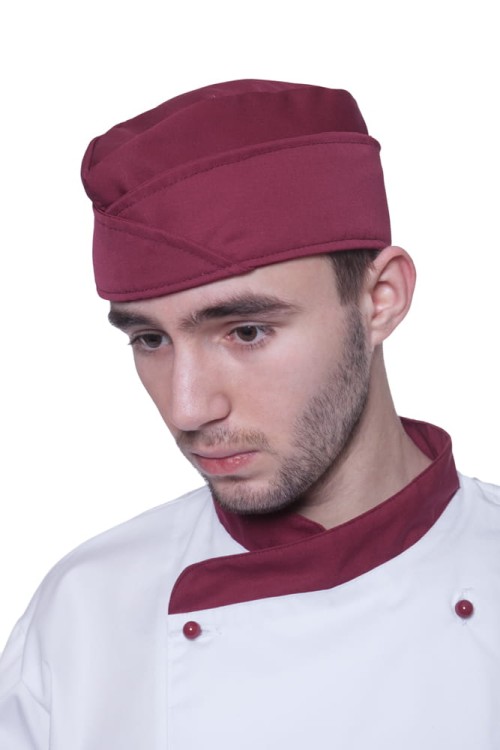 Furażerka elanobawełna zakładana bordowa-15815
