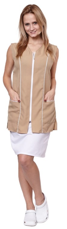 Fartuch damski Doris beżowy M-12147