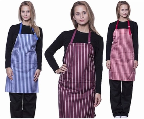 Fartuch wodoodporny w paski wz.202 (75x75) bordowy-3875