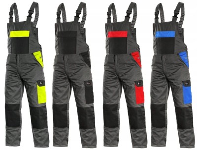 Spodnie robocze ogrodniczki PHOENIX CRONOS czerwone - zdjęcie 2