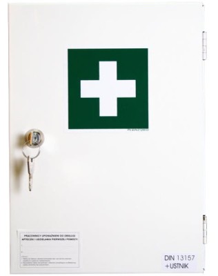 Metalowa apteczka ścienna przemysłowa PK-MOT AS 30 DIN 13157 - zdjęcie 2