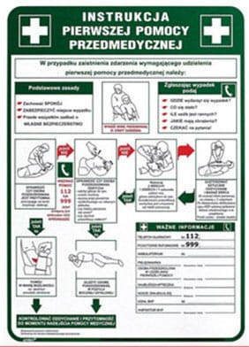 Znak Instrukcja Pierwszej Pomocy Z-IB13-P 250x350