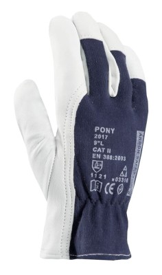 Rękawiczki robocze PONY wzmacniane skórą ARDON