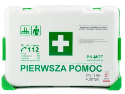 Przenośna apteczka w walizce z wieszakiem PK-MOT BD DIN 13164