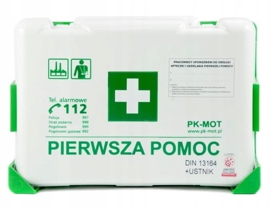 Przenośna apteczka w walizce z wieszakiem PK-MOT BD DIN 13164 - zdjęcie 7