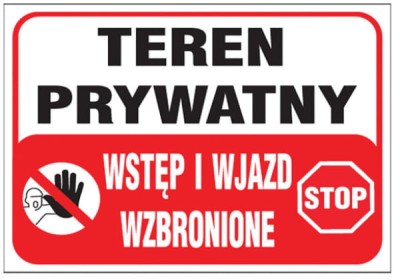 ZnakTeren Pryw.Wstęp i Wjazd Wzbr.Z-TB25-P-250x350