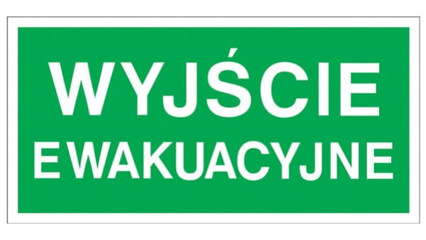 Znak Wyjście Ewakuacyjne Z-2E-FS-200x400