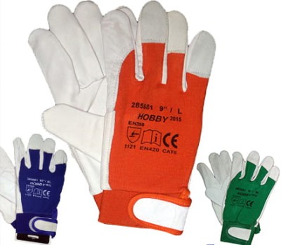 Rękawiczki robocze Hobby wzm. skórą licową ARDON
