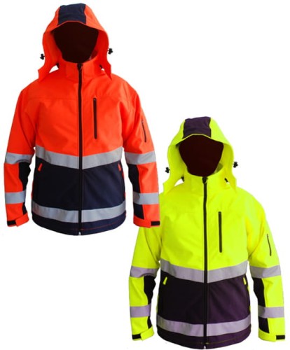 Ostrzegawcza kurtka Softshell z polarem Silbet SNOW HAWK EN 471