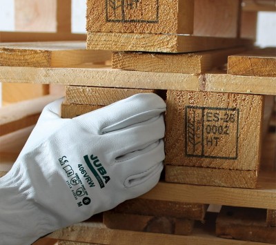 Rękawiczki robocze 406VRW skóra licowa biała JUBA - zdjęcie 2