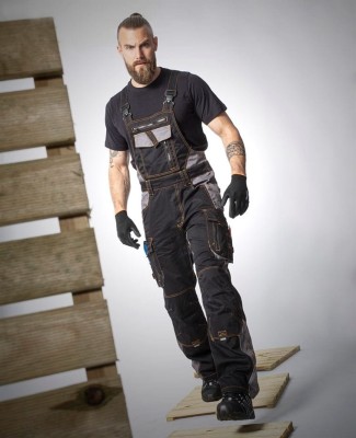 Spodnie robocze ogrodniczki VISION ARDON czarne