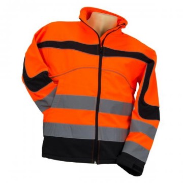 Kurtka Softshell Urgent ostrzegawcza żółta i pomarańczowa