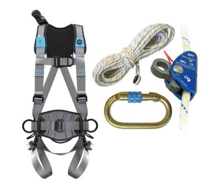 Irudek Zestaw asekuracyjny dla Fotowoltaiki - urządzenie samozaciskowe + szelki Expert 2