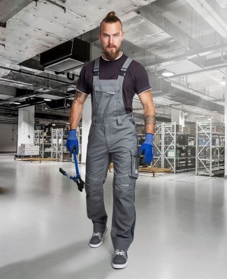 Spodnie robocze ogrodniczki URBAN szare ARDON - zdjęcie 2