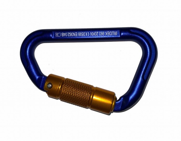 Lekki aluminiowy karabinek z potrójną blokadą Tri-Lock Irudek Blind 993