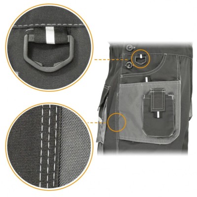 Spodnie robocze ogrodniczki EUROCLASSIC - zdjęcie 2