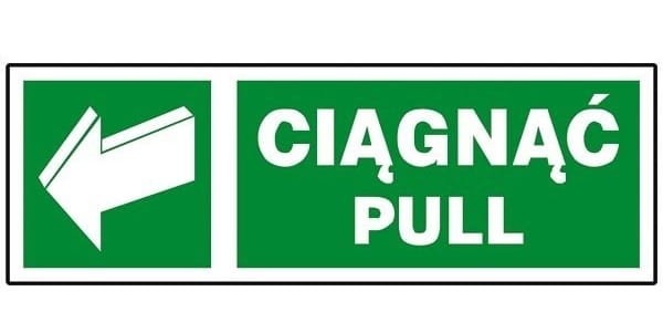 Znak CIĄGNĄĆ Z-34E-FS