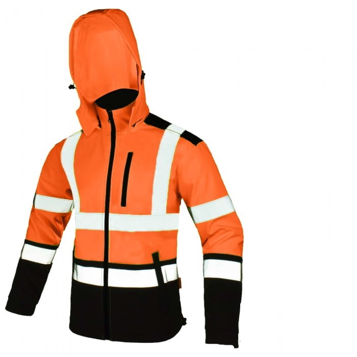 Kurtka Softshell SOFTREF pomarańczowa ostrzeg.