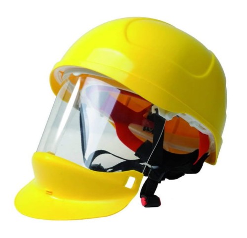 Kask z osłoną twarzy,szyi dla elek IRU SECRA-1 żół
