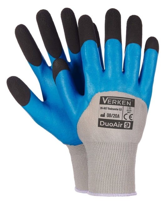 Rękawice robocze powlekane lateksem DUOAIR